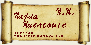 Najda Mučalović vizit kartica